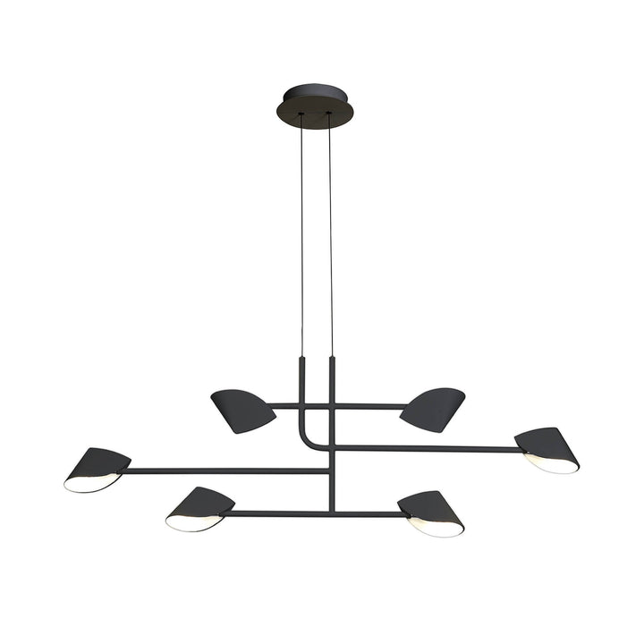 Mantra M7579 Capuccina 6 Light Linear Pendant 45W LED Black