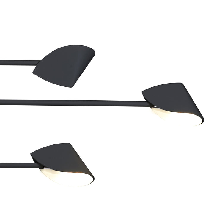 Mantra M7579 Capuccina 6 Light Linear Pendant 45W LED Black
