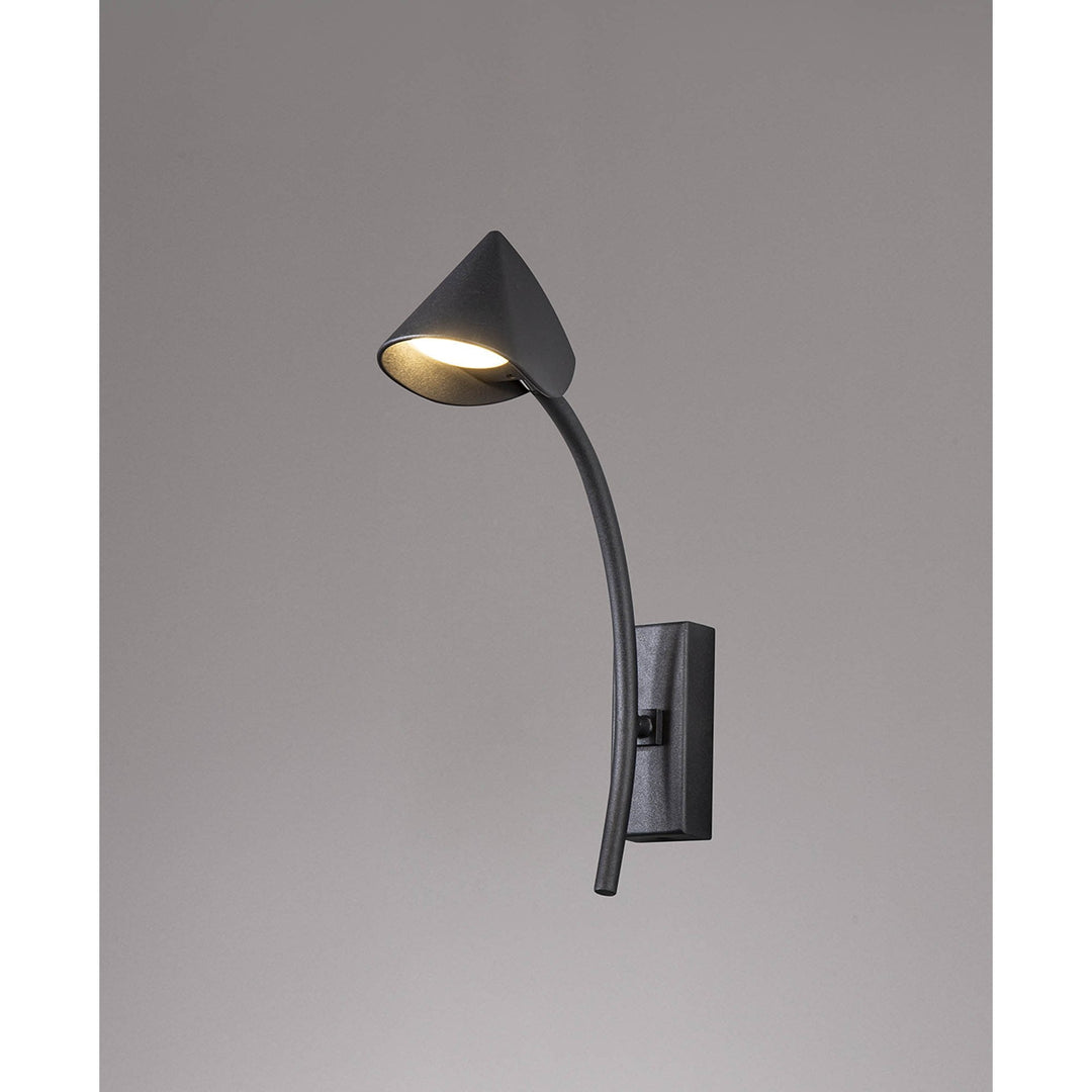 Mantra M7583 Capuccina 1 Light Wall Lamp 7W LED Black