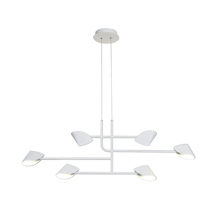 Mantra M7571 Capuccina 6 Light Linear Pendant 45W LED White