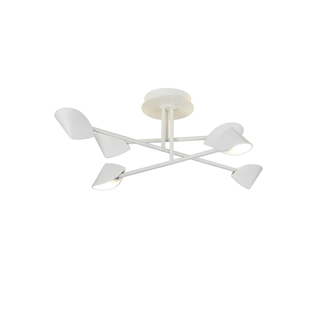 Mantra M7573 Capuccina Medium 6 Light Semi Flush 45W LED White