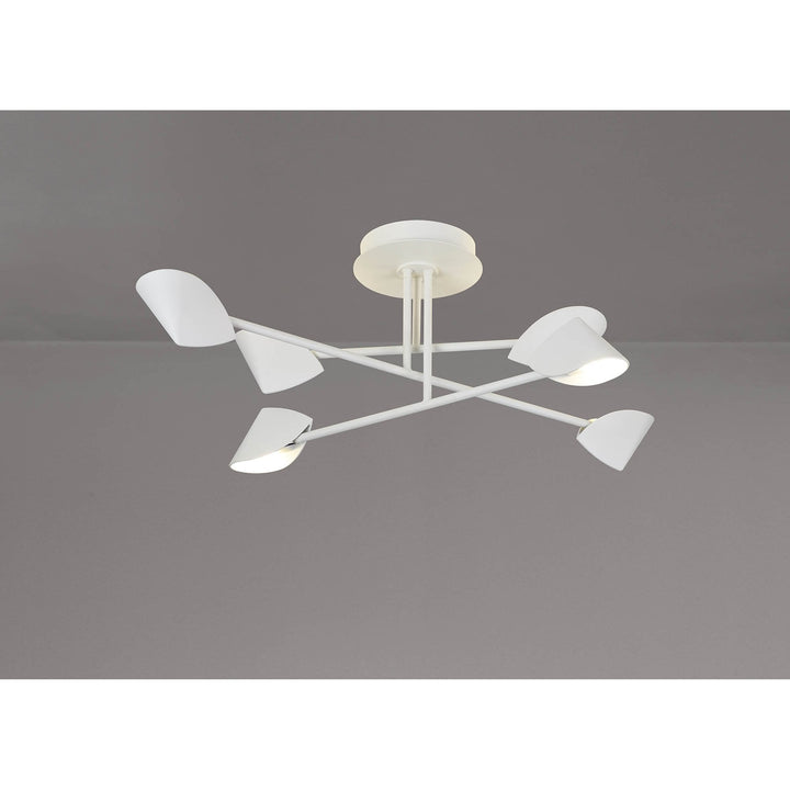 Mantra M7573 Capuccina Medium 6 Light Semi Flush 45W LED White