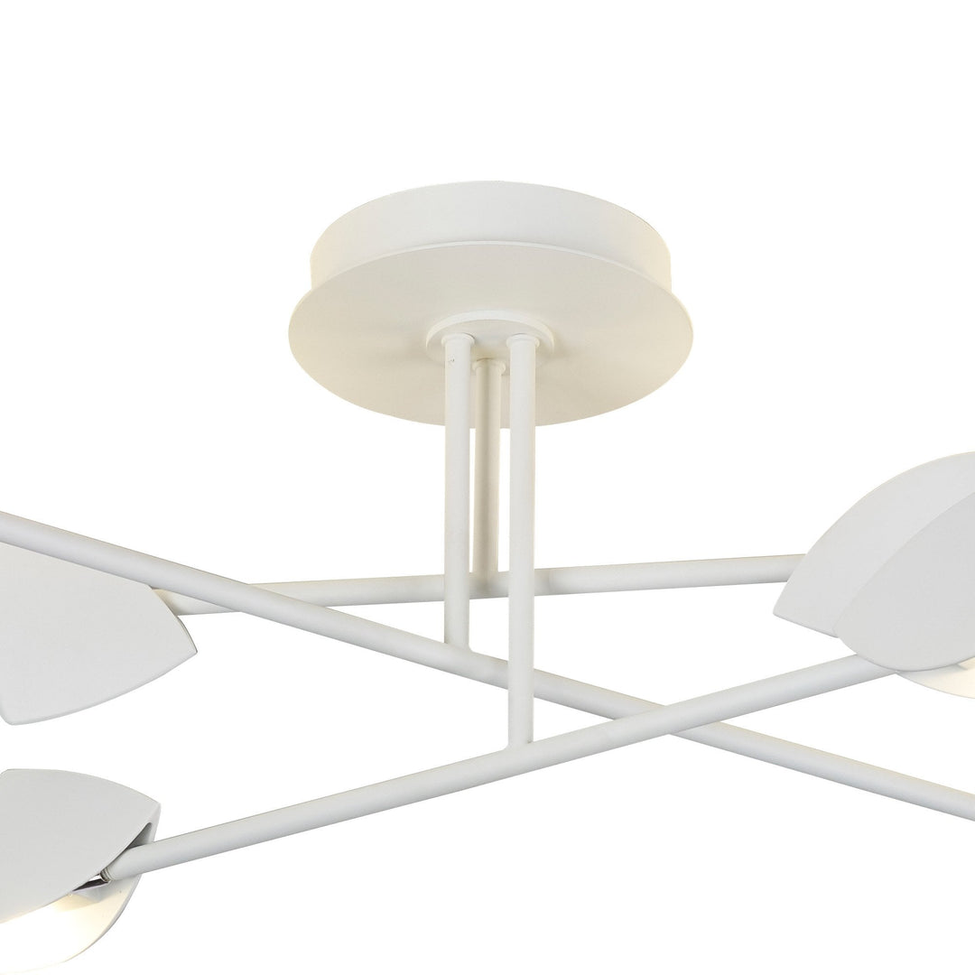 Mantra M7573 Capuccina Medium 6 Light Semi Flush 45W LED White
