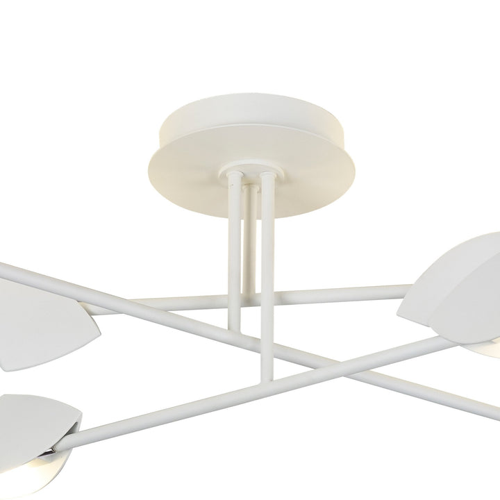 Mantra M7573 Capuccina Medium 6 Light Semi Flush 45W LED White