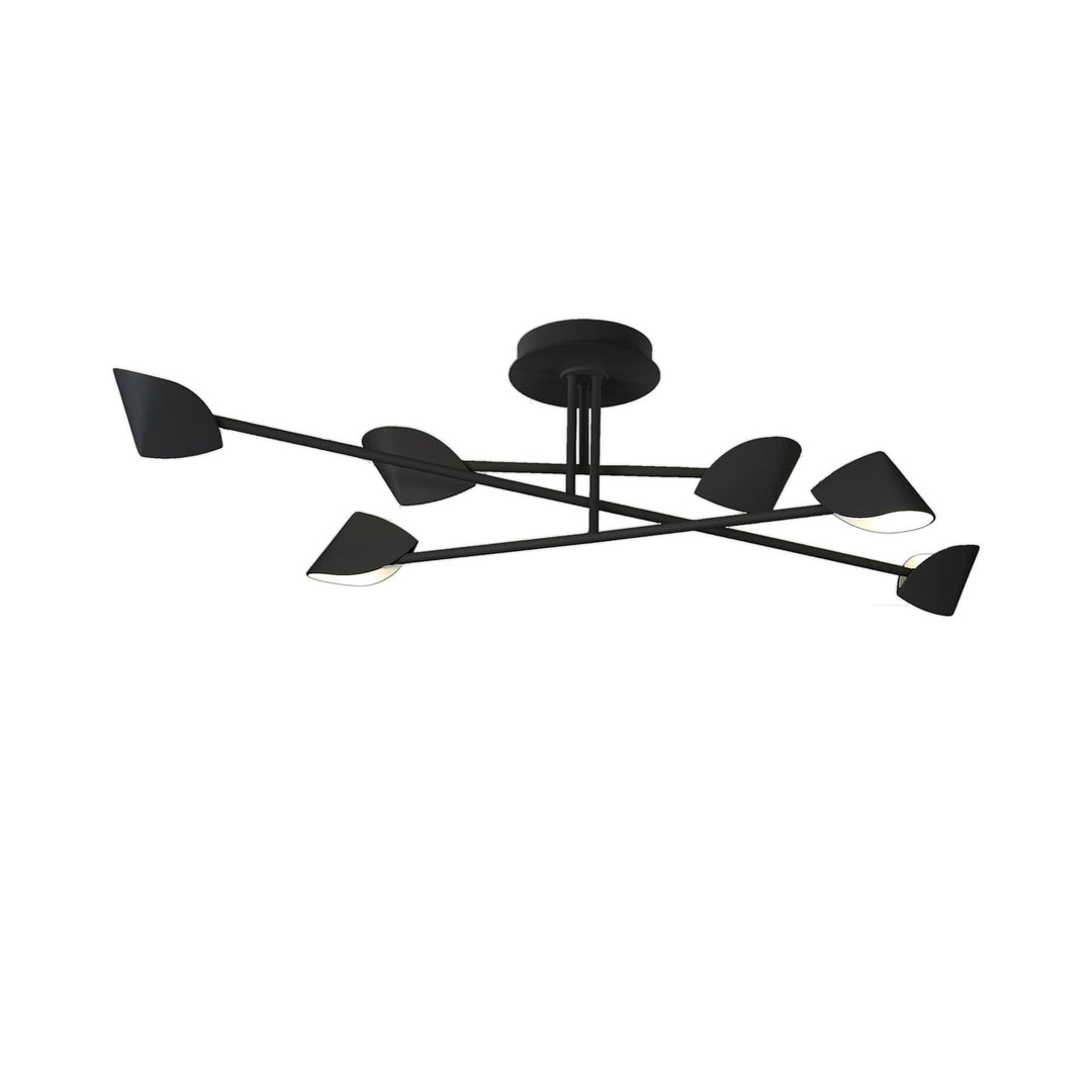 Mantra M7580 Capuccina Large 6 Light Semi Flush 45W LED Black