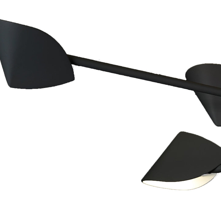 Mantra M7580 Capuccina Large 6 Light Semi Flush 45W LED Black