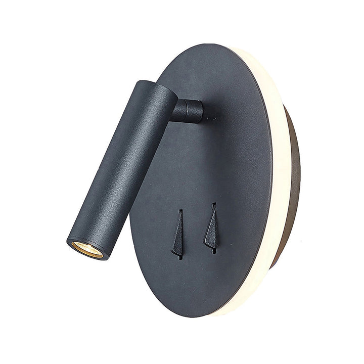 Mantra M6083 Cayman Round Wall + Reading Light 6W + 3W LED Sand Black
