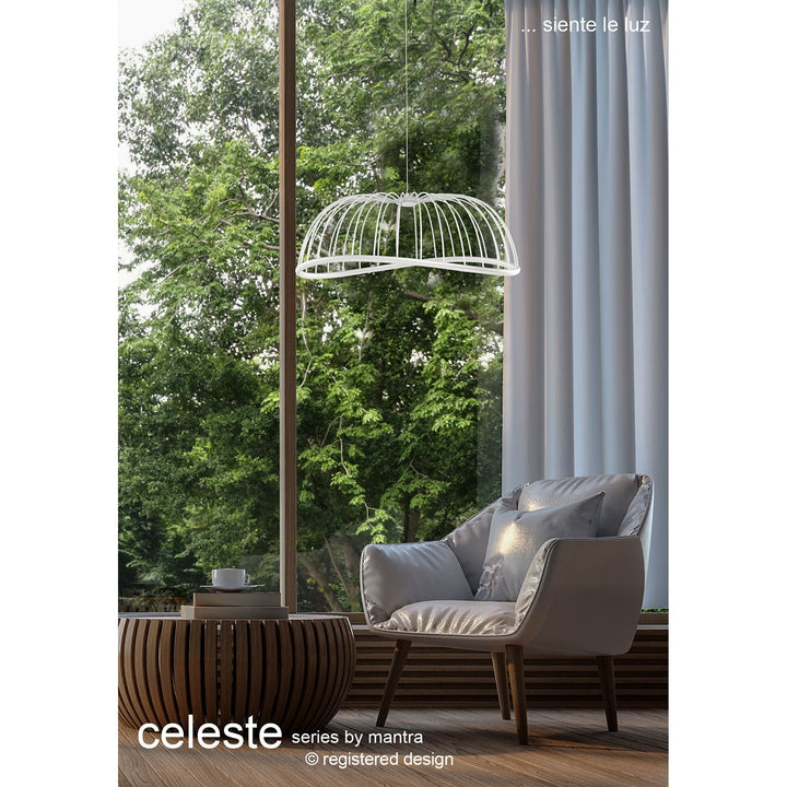 Mantra M6684 Celeste Pendant 61cm Round 30W LED Black