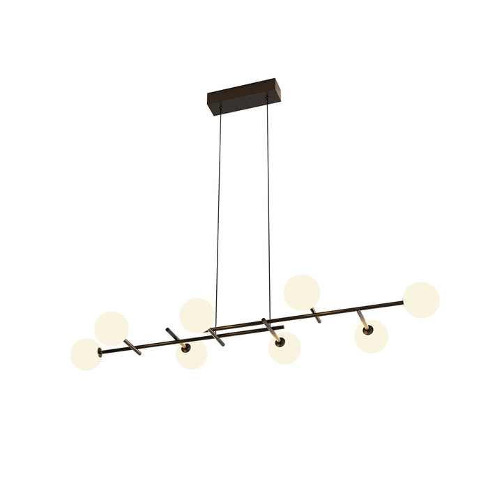 Mantra M7631K Cellar Linear Pendant 8 Light Replaceable 5W LEDs Black