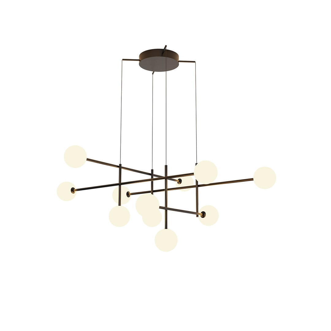 Mantra M7630K Cellar | 11-Light Pendant | Replaceable 5W LEDs | Black & Opal White