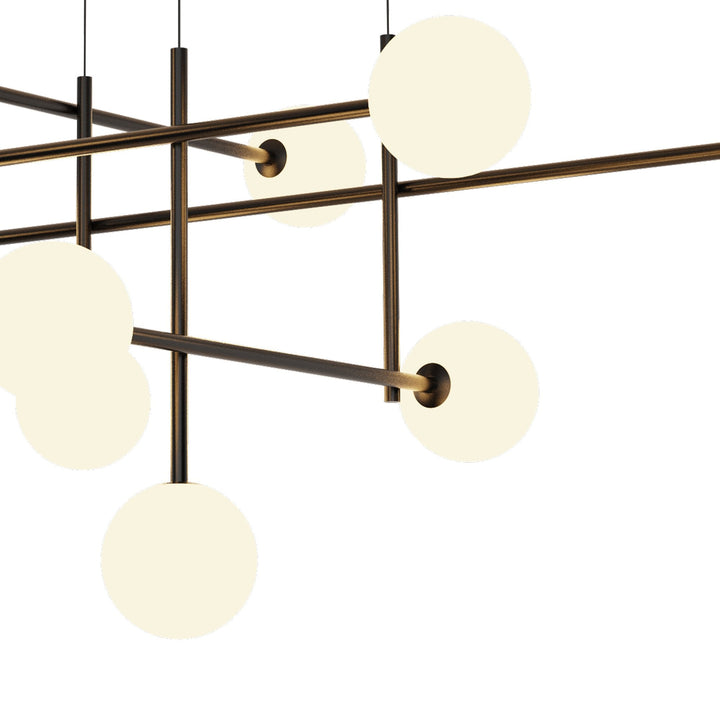 Mantra M7630K Cellar | 11-Light Pendant | Replaceable 5W LEDs | Black & Opal White