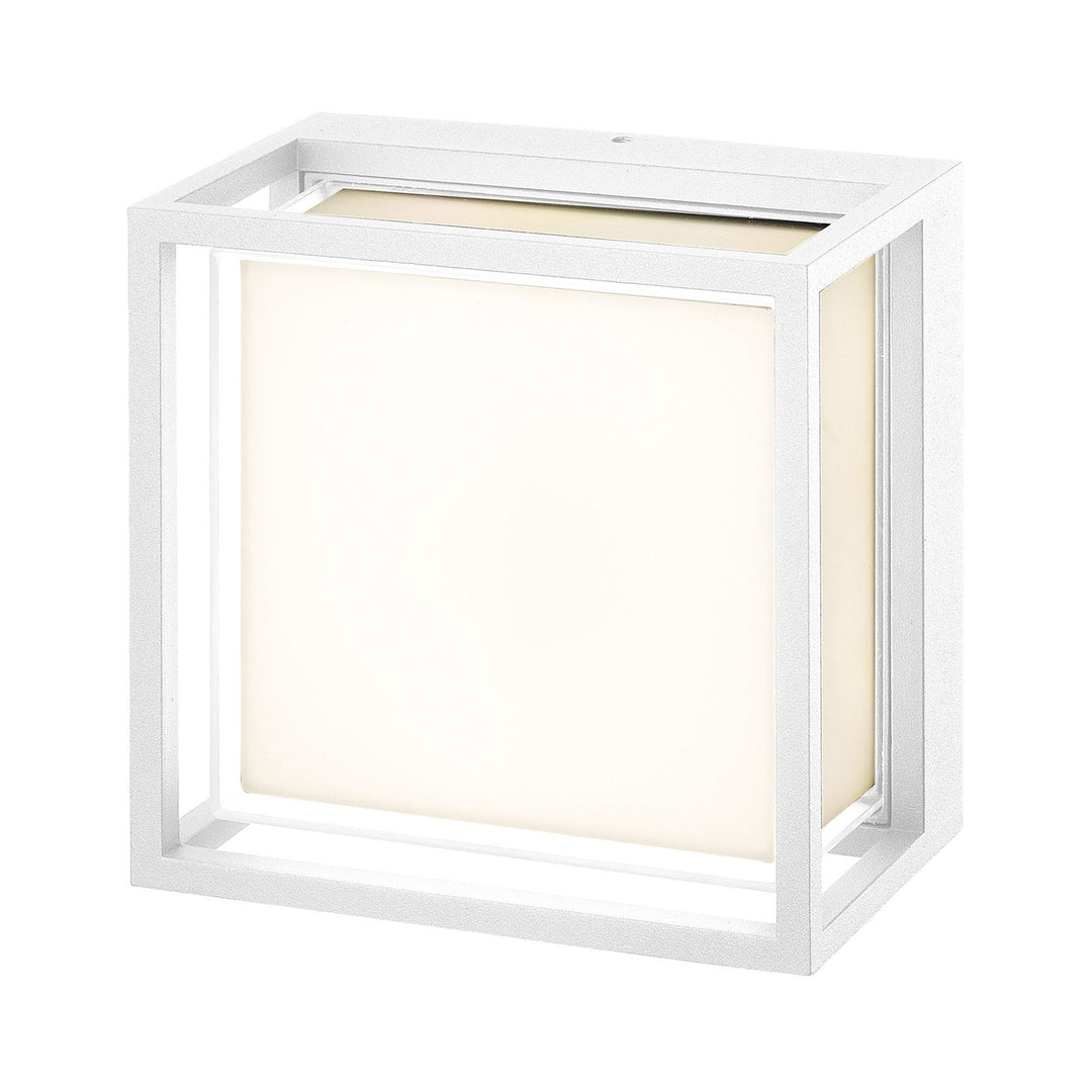 Mantra M7061 Chamonix Outdoor Square Ceiling/Wall Light 9W LED White