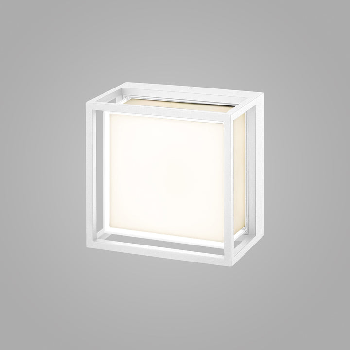 Mantra M7061 Chamonix Outdoor Square Ceiling/Wall Light 9W LED White