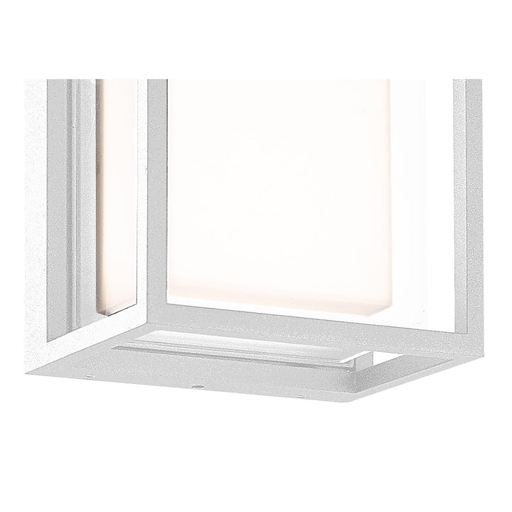 Mantra M7063 Chamonix Outdoor Rectangular Ceiling/Wall Light 9W LED White