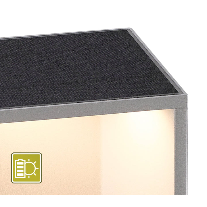 Mantra M7088 Chevalier Outdoor Bollard Solar/Sensor 2.2W LED Graphite
