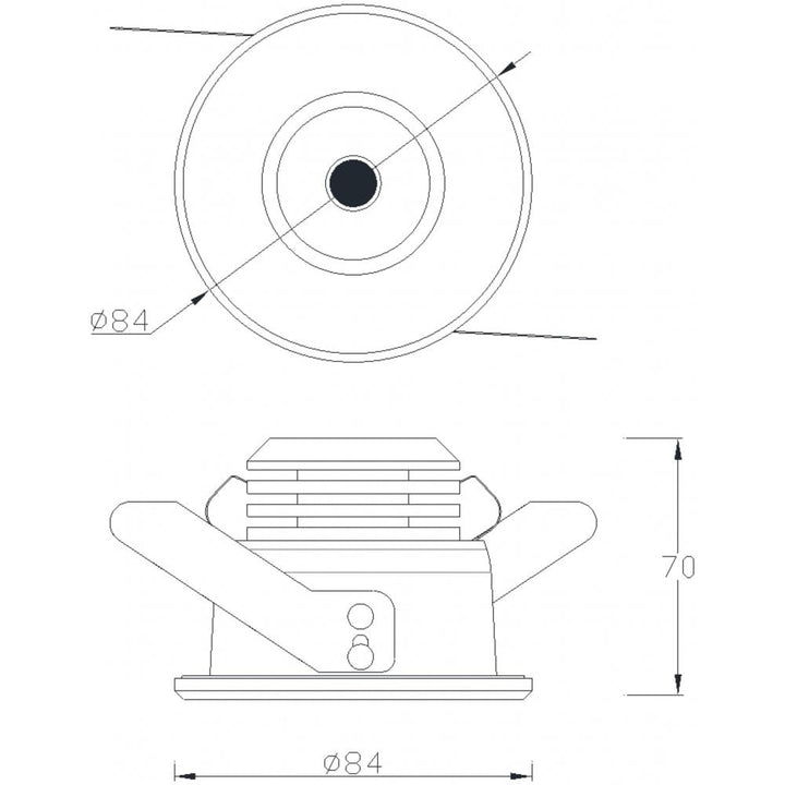Mantra MC0082 Cies Downlight 8.4cm Round 7W COB LED Matt White