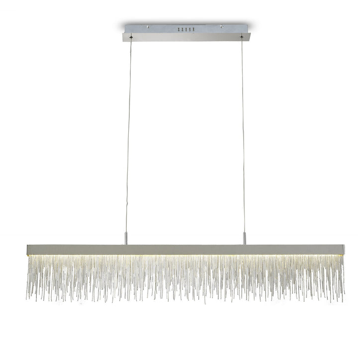Mantra M6250 Cinna Linear Pendant 33W LED Polished Chrome / Crystal Chain