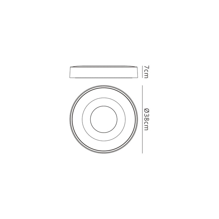 Mantra M7692 Coin Round Ceiling 56W LED Remote Control - Sand Brown
