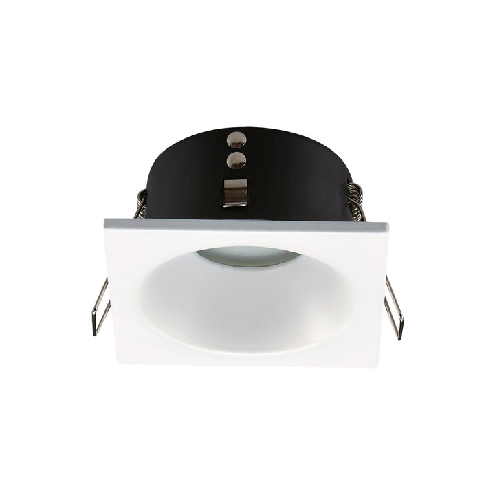 Mantra M6812 Comfort Bathroom GU10 Downlight Square 1 Light Matt White