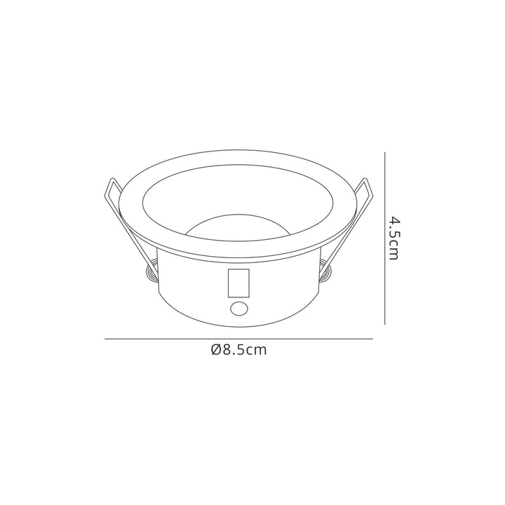 Mantra M6811 Comfort Bathroom GU10 Downlight Round 1 Light Matt Black
