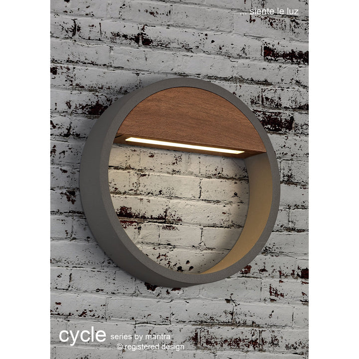 Mantra M6850 Cycle Outdoor Wall Light 10W LED Dark Grey