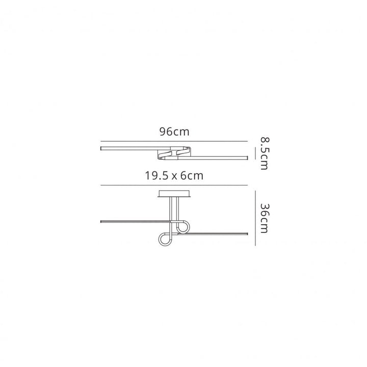 Mantra M6124 Cinto Ceiling Light 20W LED Polished Chrome