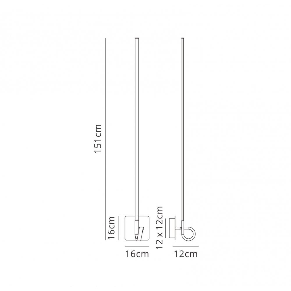 Mantra M6134 Cinto Wall Lamp Polished Chrome