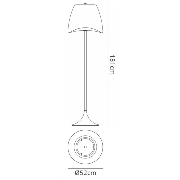 Mantra M1502 Cool Floor Lamp Foot Switch White