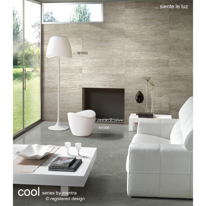 Mantra M1503 Cool Floor Lamp 2 Light CFL Outdoor Matt White/Opal White