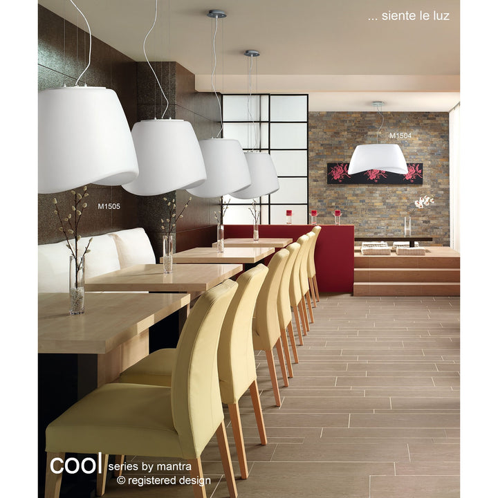 Mantra M1503 Cool Floor Lamp 2 Light CFL Outdoor Matt White/Opal White