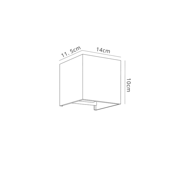 Mantra M6527 Davos Outdoor Square Wall Lamp 2 x 6W LED Rust Brown