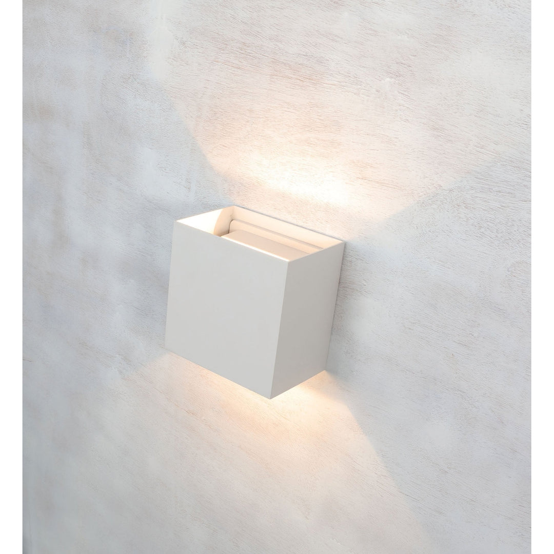 Mantra M7650 Davos Outdoor Square Wall Lamp 2 x 6W LED Rust Brown