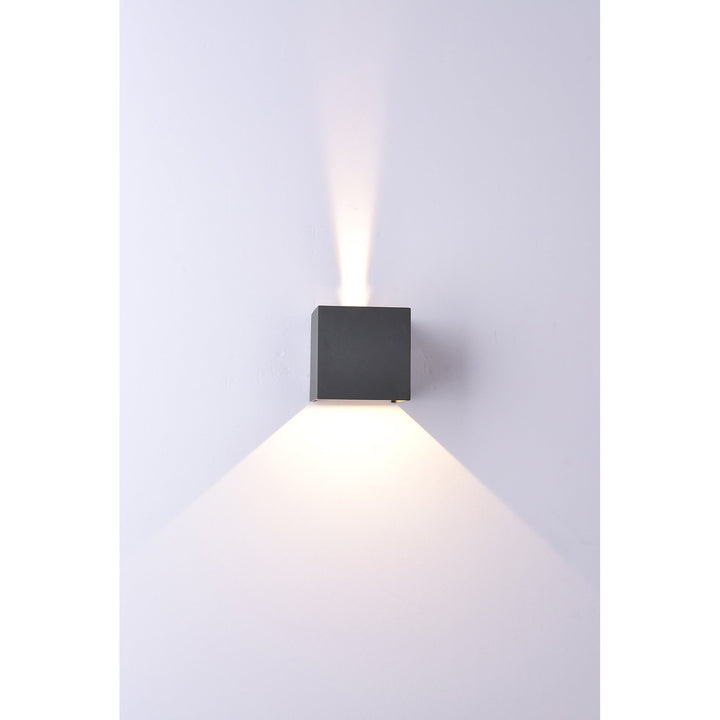 Mantra M7815 Davos Outdoor Rectangle Wall Lamp 4 x 6W LED Anthracite