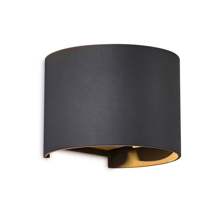 Mantra M7645 Davos Outdoor Round Wall Lamp 2 x 6W LED Anthracite