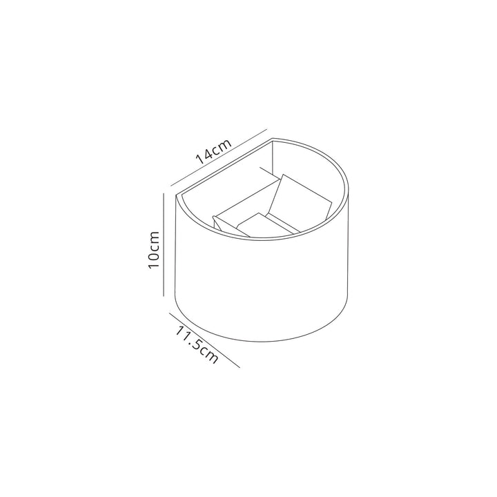 Mantra M7645 Davos Outdoor Round Wall Lamp 2 x 6W LED Anthracite