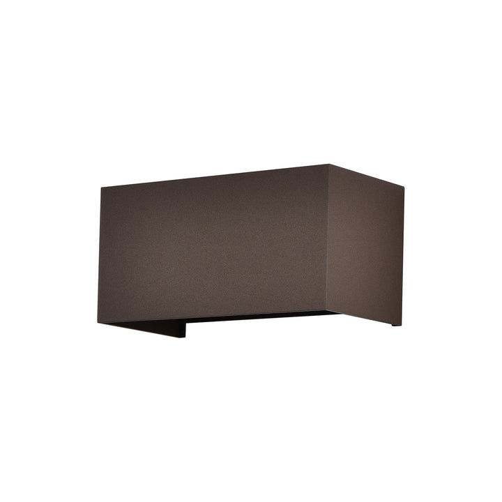 Mantra M7822 Davos Outdoor Rectangle Wall Lamp 4 x 6W LED Rust Brown