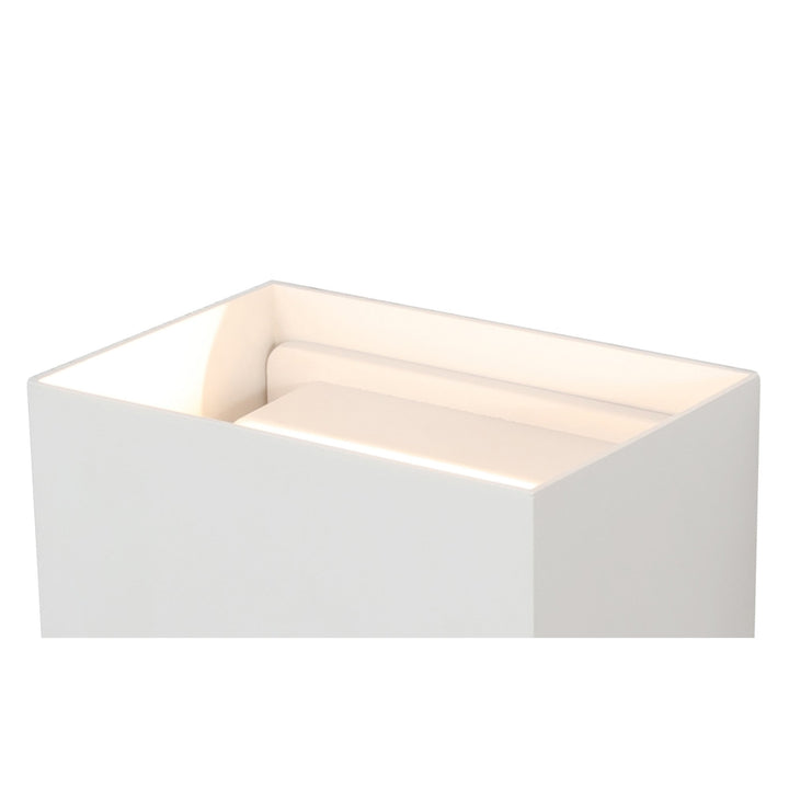 Mantra M7436 Davos Outdoor XL Square Wall Lamp 2 Light LED Sand White