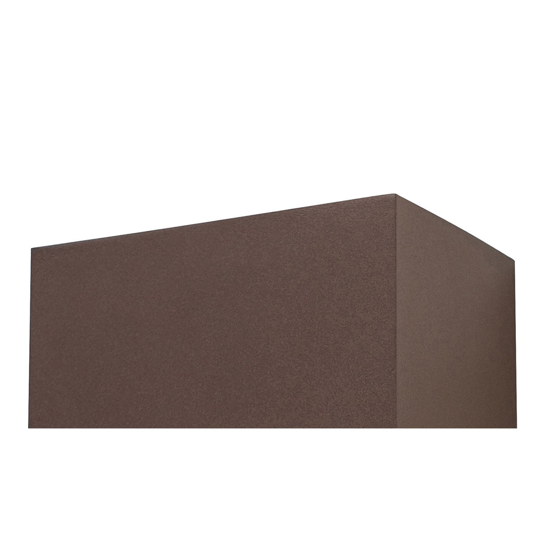Mantra M7438 Davos Outdoor XL Square Wall Lamp 2 Light LED Rust Brown
