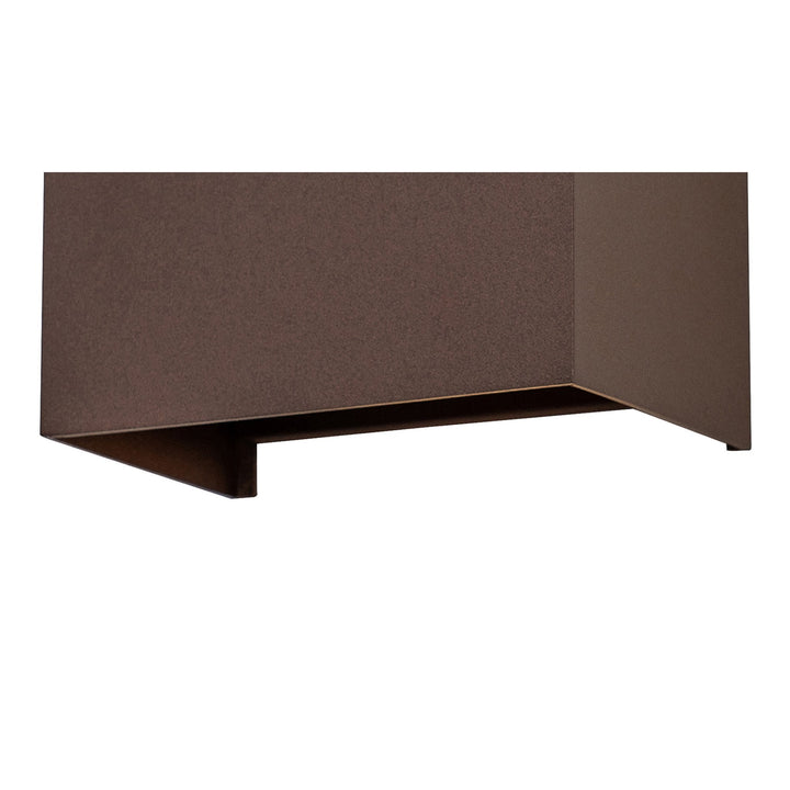 Mantra M7438 Davos Outdoor XL Square Wall Lamp 2 Light LED Rust Brown
