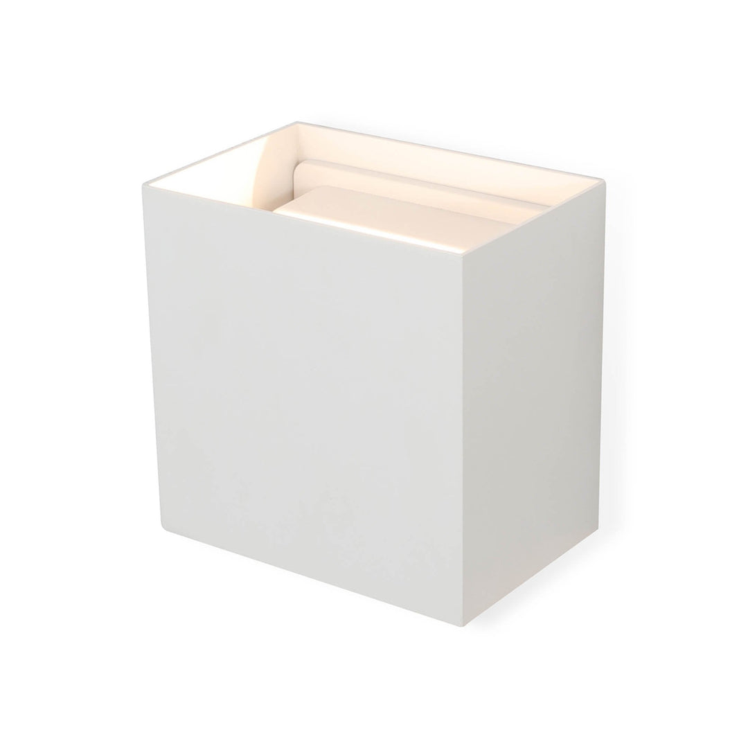 Mantra M7652 Davos Outdoor XL Square Wall Lamp 2 Light LED Sand White