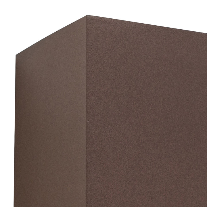 Mantra M7654 Davos Outdoor XL Square Wall Lamp 2 Light LED Rust Brown
