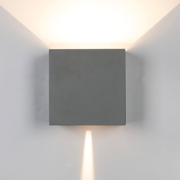 Mantra M7435 Davos Outdoor XL Square Wall Lamp 2 Light LED Anthracite