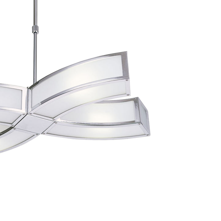 Mantra M8404/1 Duna GU10 Pendant 4 Light Polished Chrome/White Acrylic