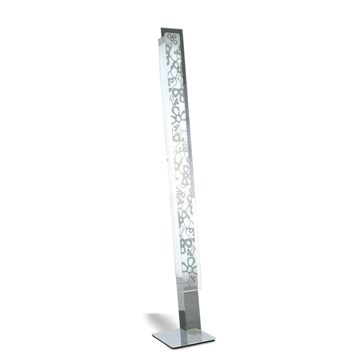 Mantra M8501/1 Euphoria Floor Lamp 2 Light T5 Polished Chrome/Opal White Glass