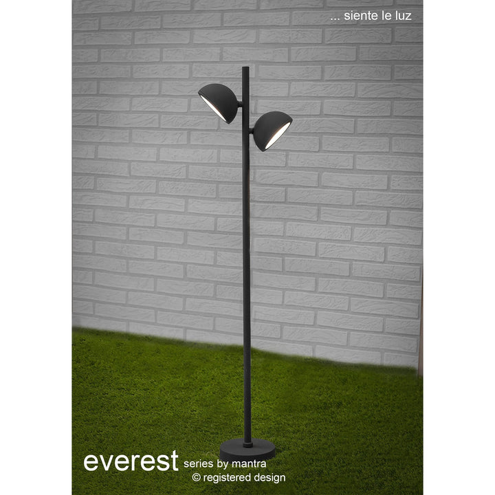 Mantra M6743 Everest Outdoor Tall Post 2 Light Anthracite