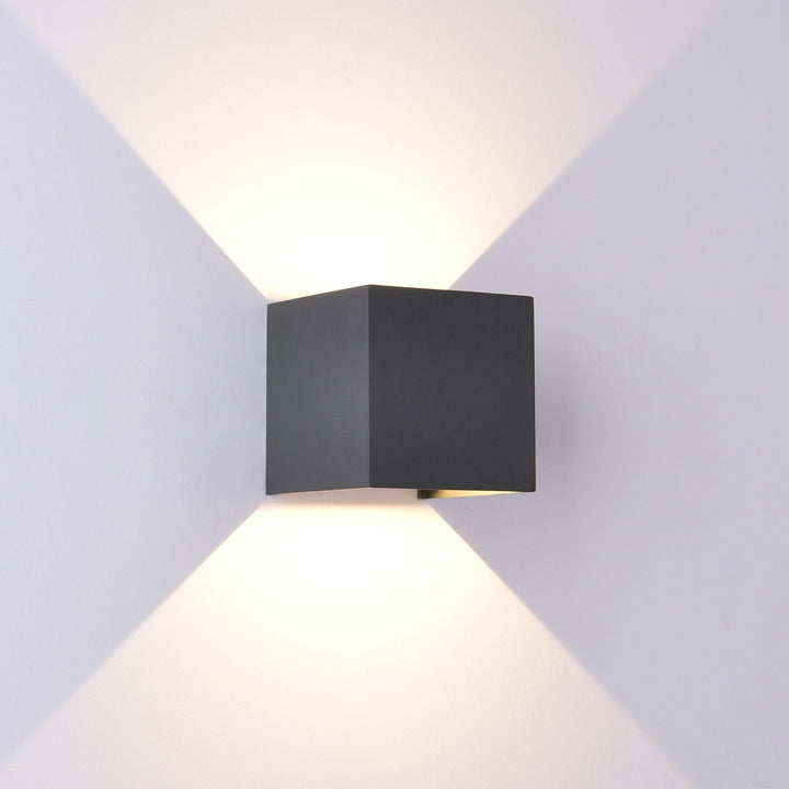 Mantra M6520 Davos Outdoor Square Wall Lamp 2 x 6W LED Anthracite