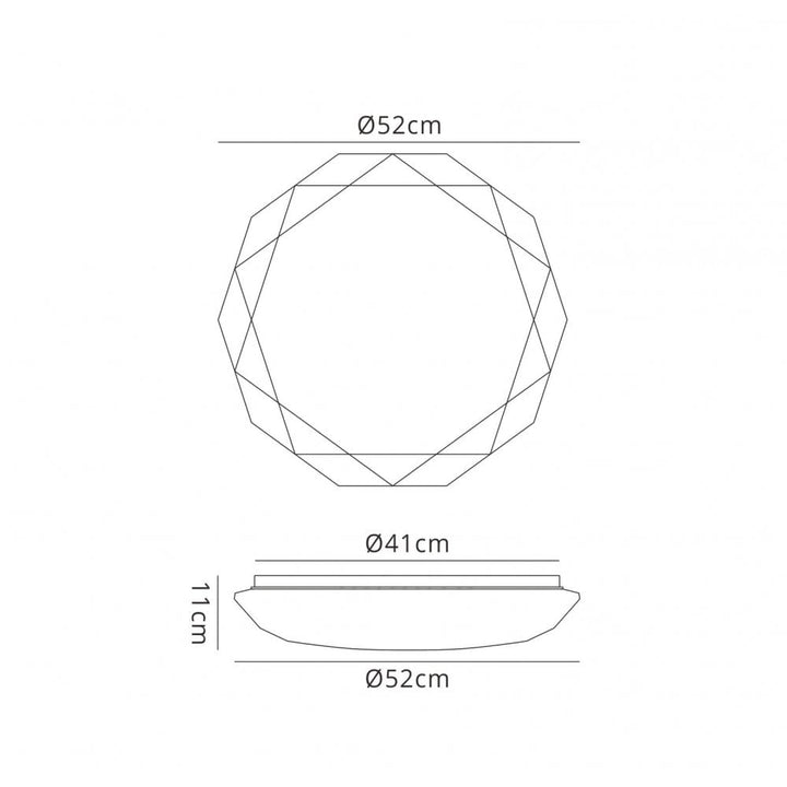 Mantra M5935 Diamante II Ceiling Light 51.5cm White