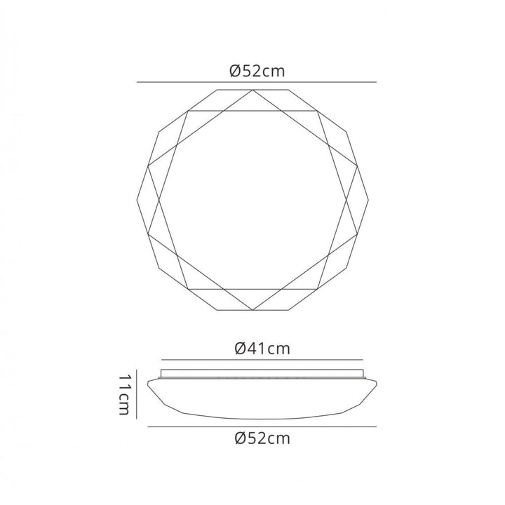 Mantra M5970 Diamante II Ceiling Light 51.5cm White