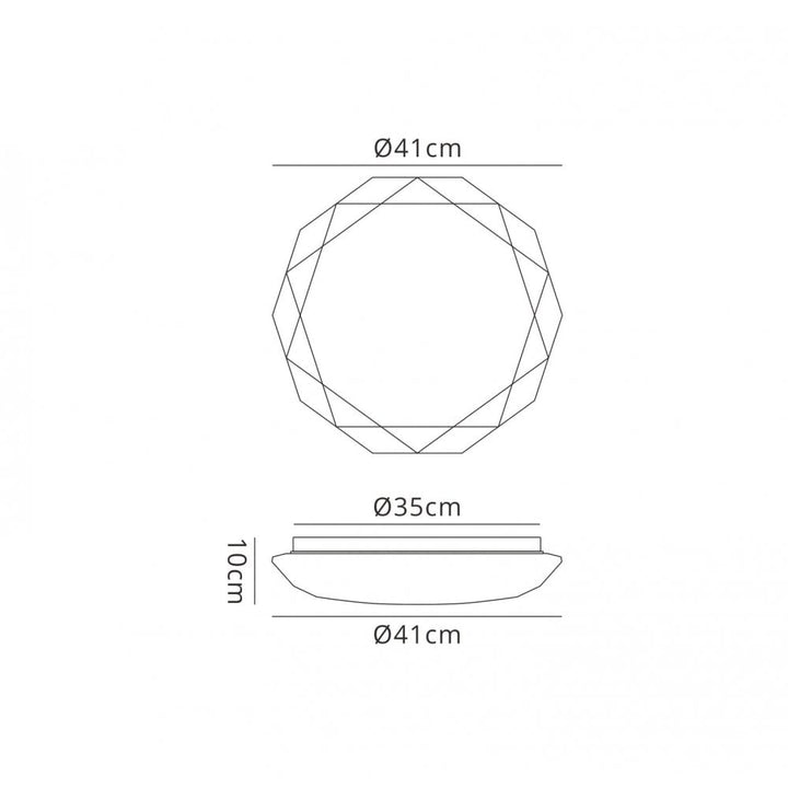 Mantra M5971 Diamante II Ceiling Light 41cm White