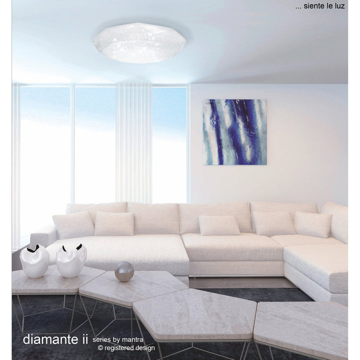 Mantra M5114 Diamante Ceiling LED White Acrylic